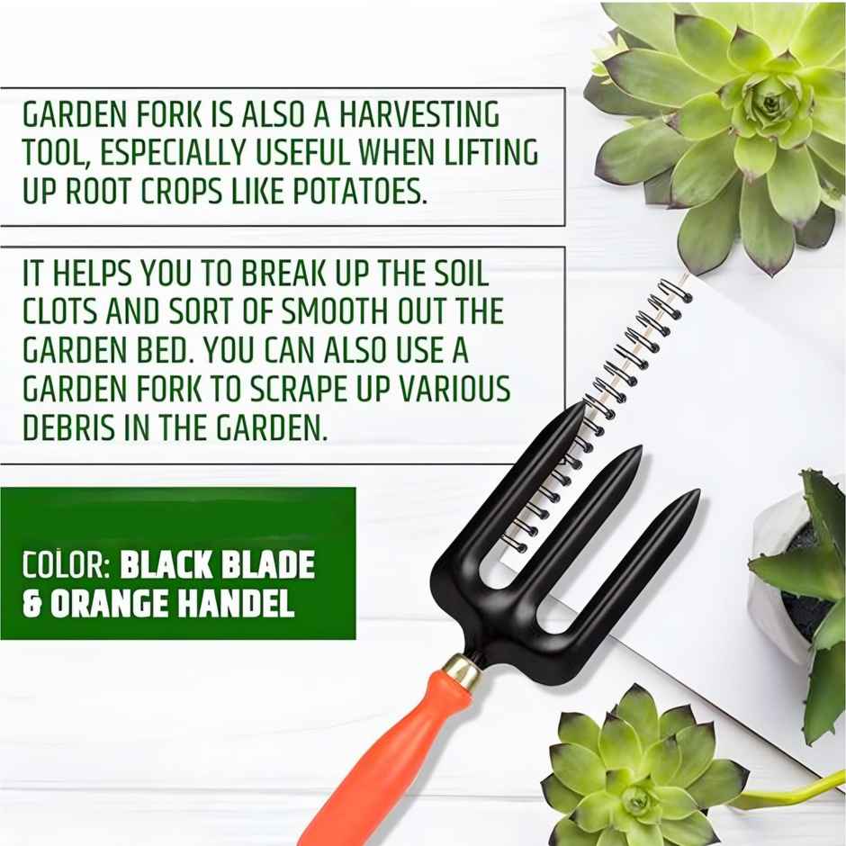 Daluci Garden Fork - Durable | Comfortable | Versatile Soil Tool For Gardening
