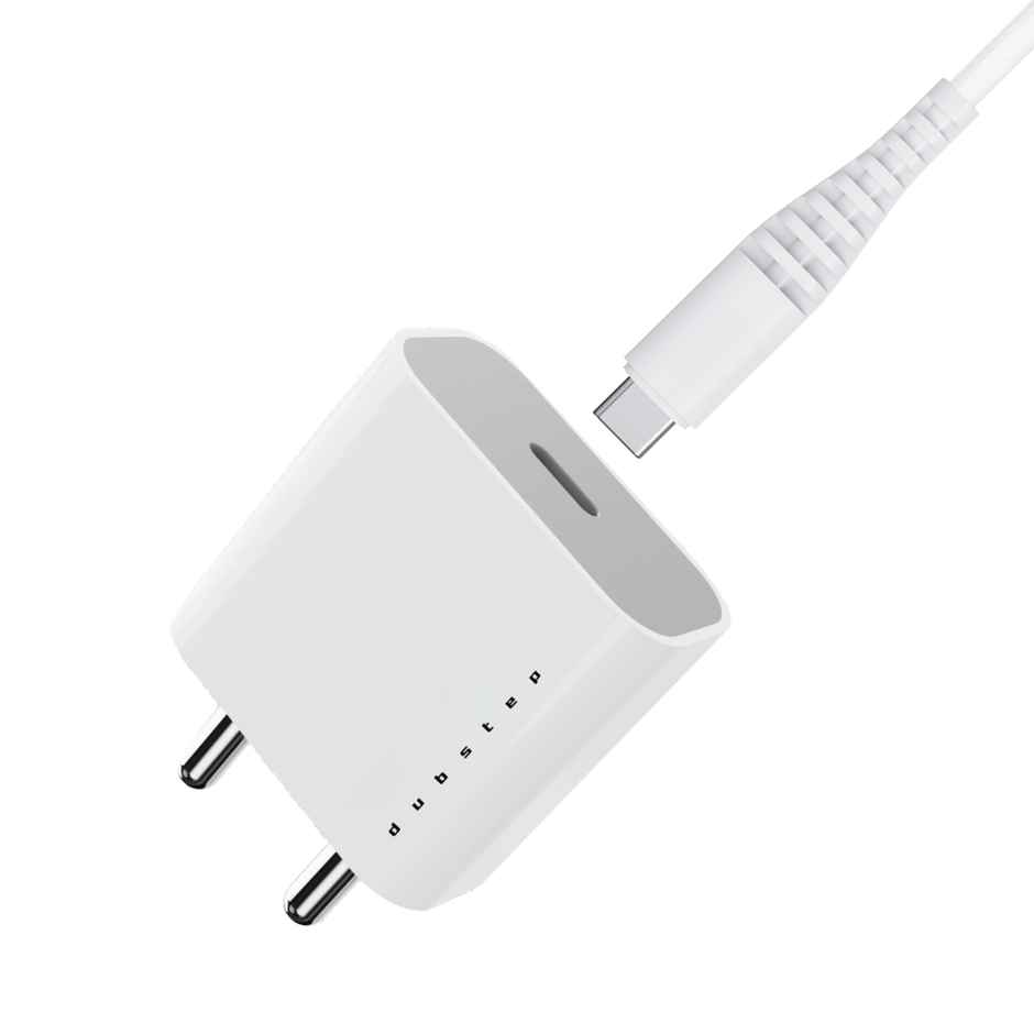 Dubstep Sprint 20W USB-C Charger | All Fast Charging Technologies (With Type-C To L Cable - White