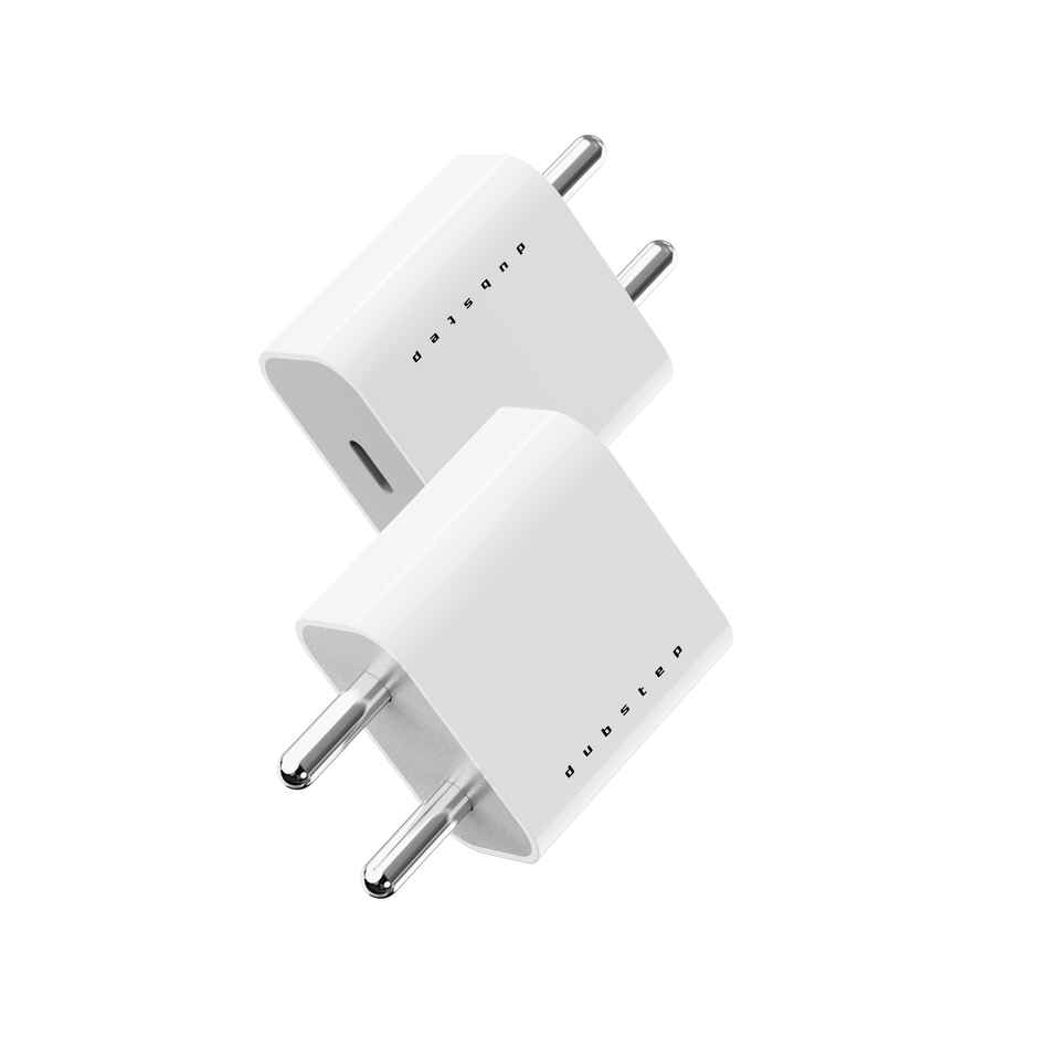 Dubstep Sprint 20W USB-C Charger | All Fast Charging Technologies (With Type-C To L Cable - White