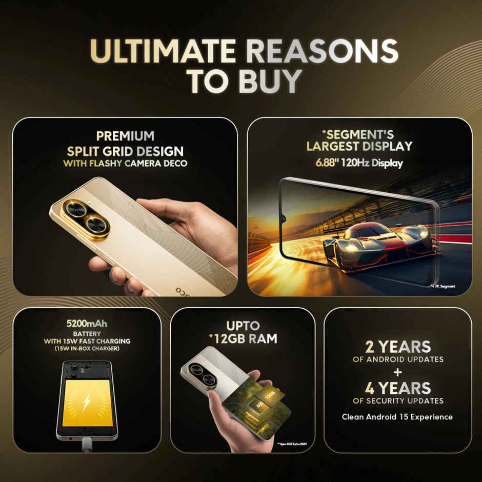 POCO C71 4GB RAM 64GB Storage | Desert Gold