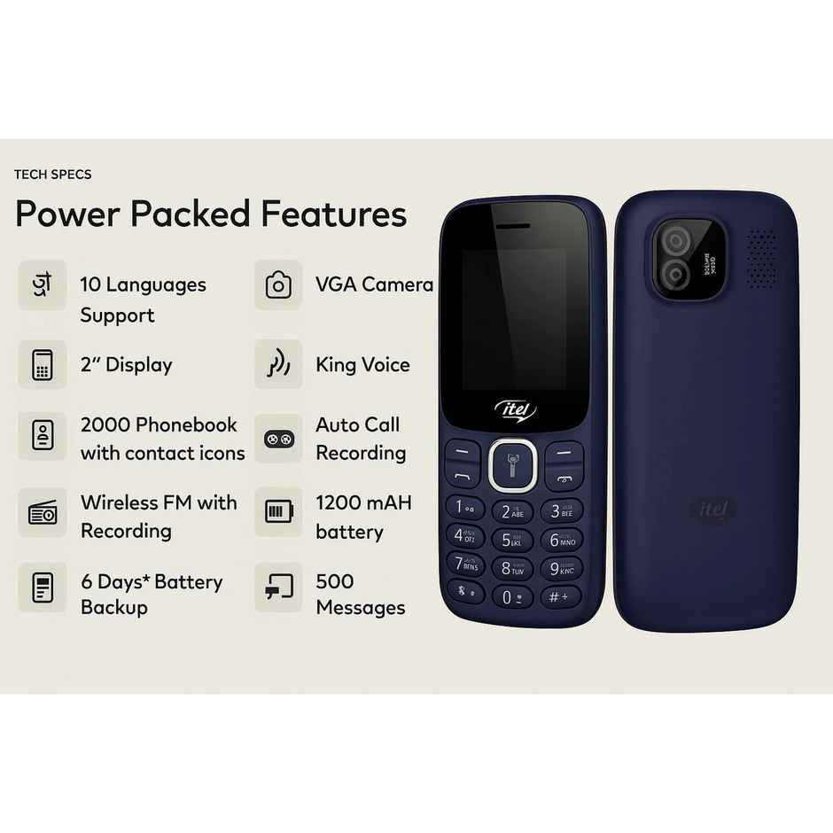 itel it2181 Phone | Deep Blue