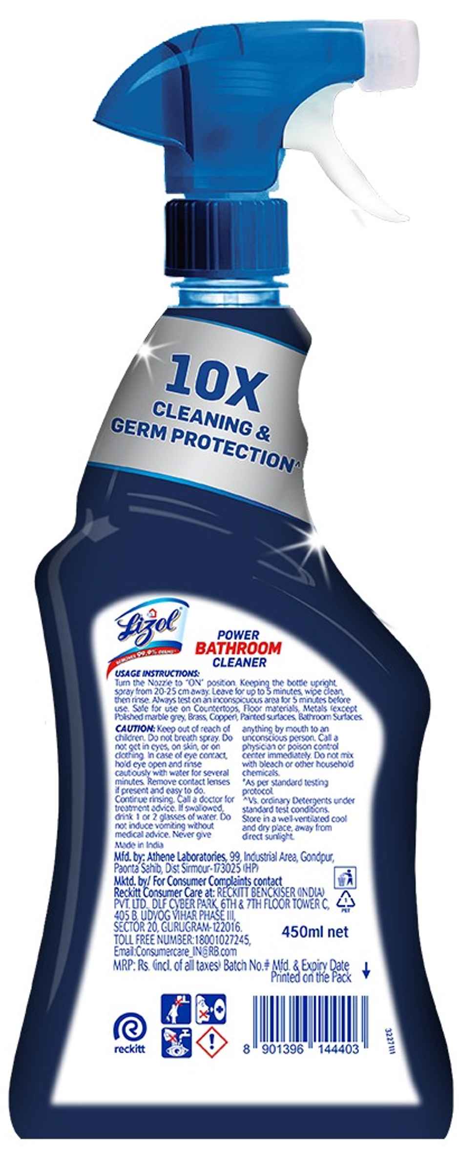 Lizol Bathroom Cleaner Spray - Suitable For Tap, Shower, Sink & Bathroom Tiles