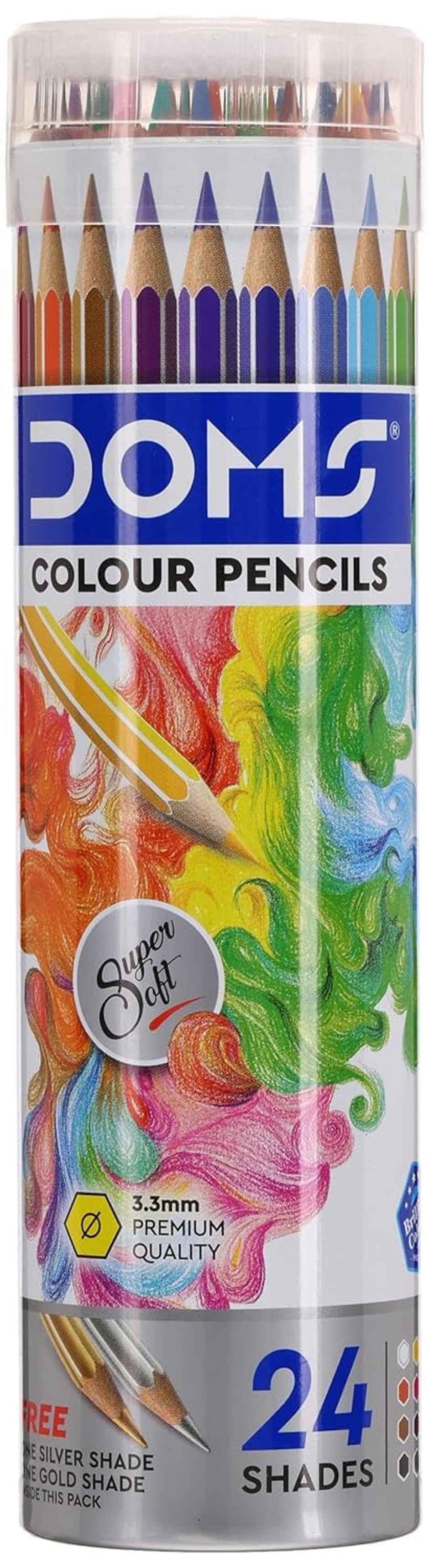 Doms Fsc 24 Round Tin Colour Pencil