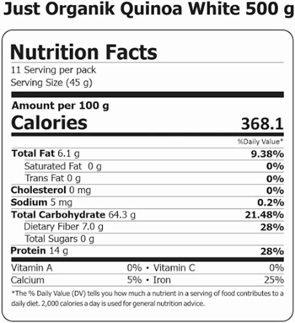 Just Organik Organic Quinoa White
