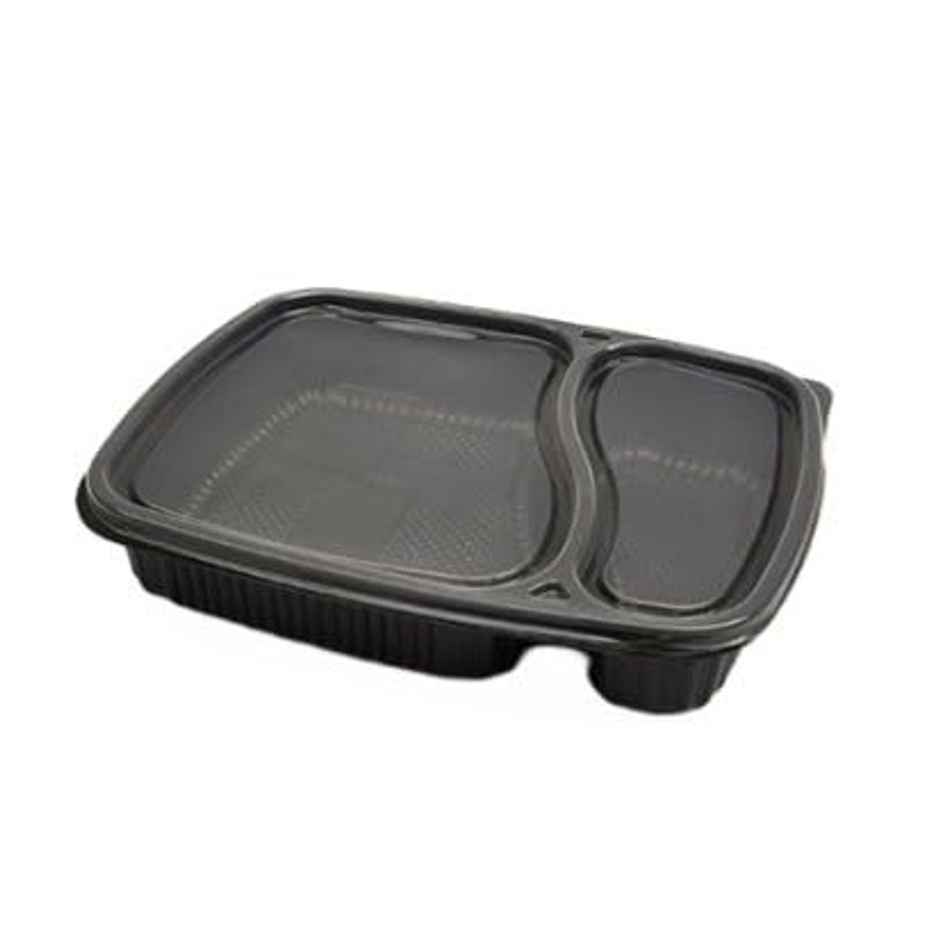 Disposable Platter Thali With Lid | 2 Compartment | 175 x 220 x 35 | Tempware