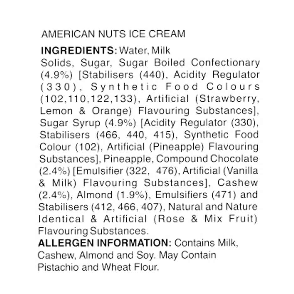 Vadilal American Nuts Ice Cream Tub | Creamy & Nutty