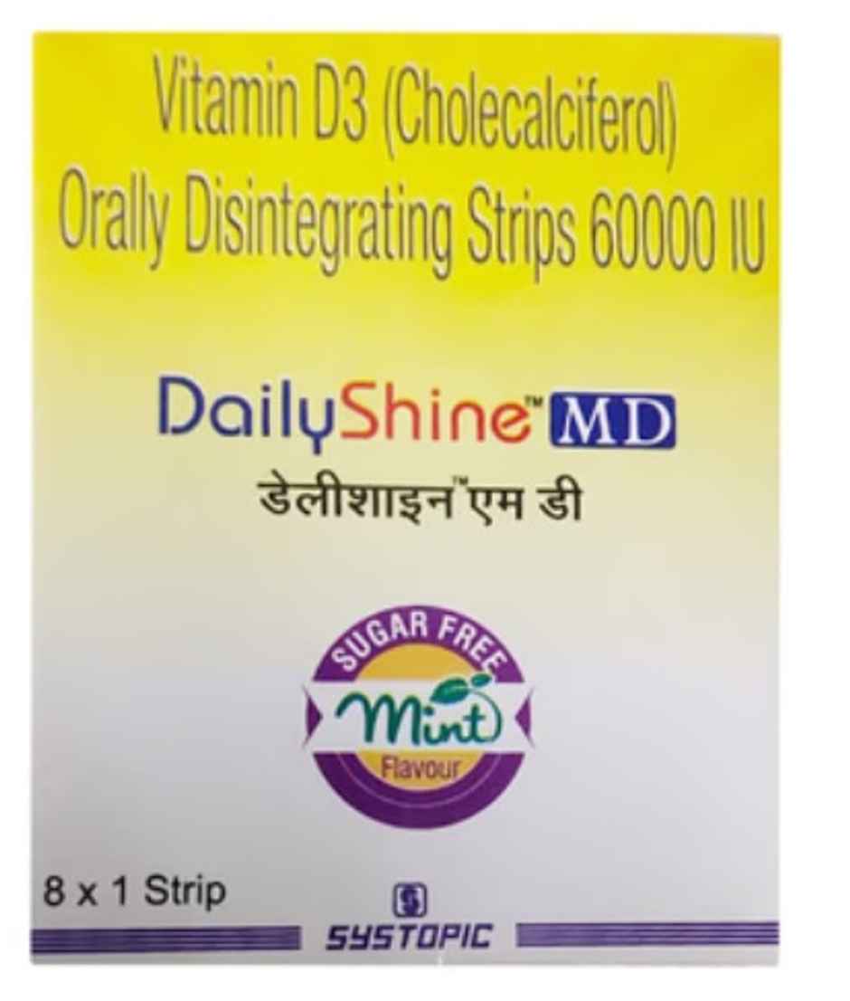 Dailyshine MD Mint Flavour Sugar Free Vitamin D3 Orally Disintegrating Strip