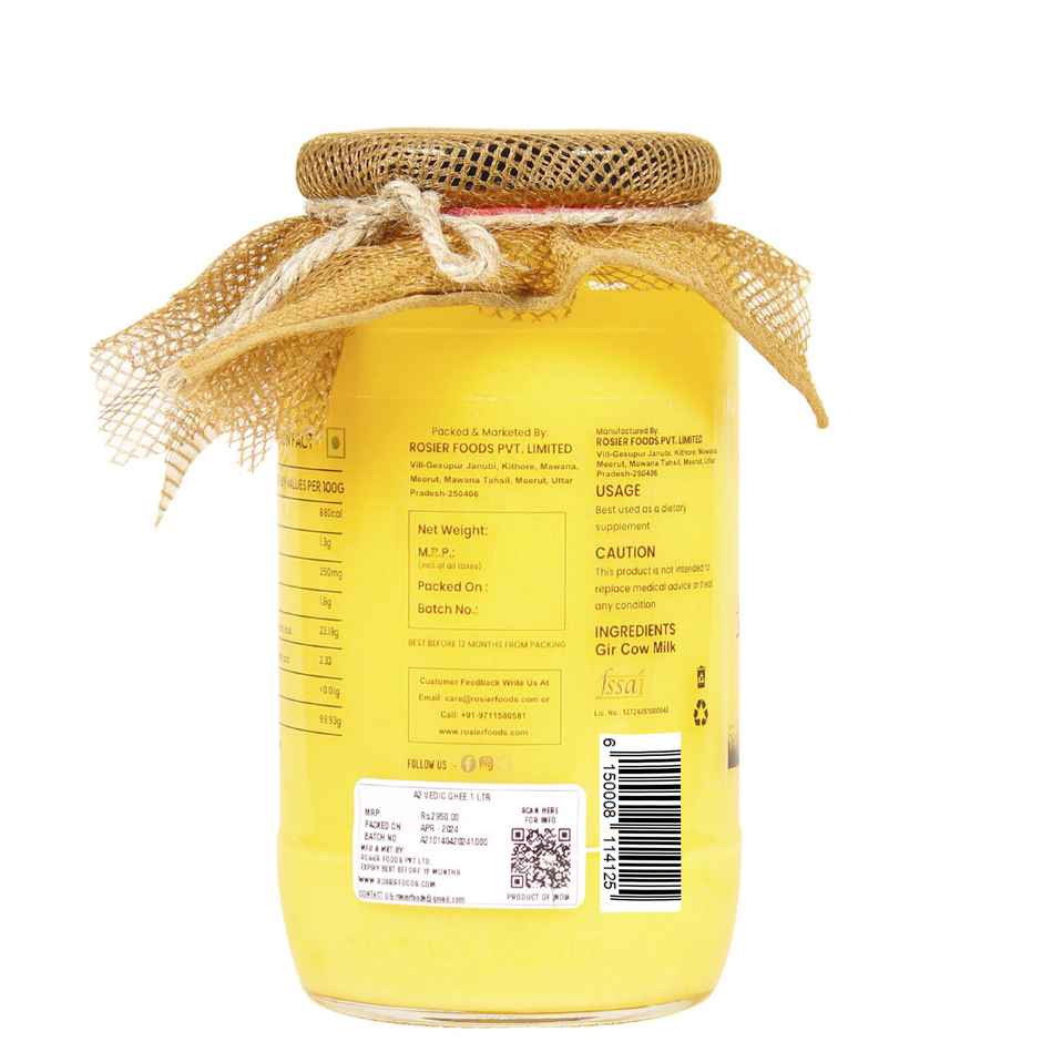 Rosier Gir Cow A2 ghee - Made From Curd