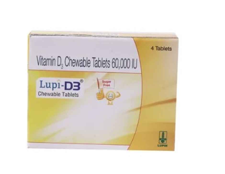 Lupi-D3 60000IU Vitamin D3 Sugar Free Chewable Tablet