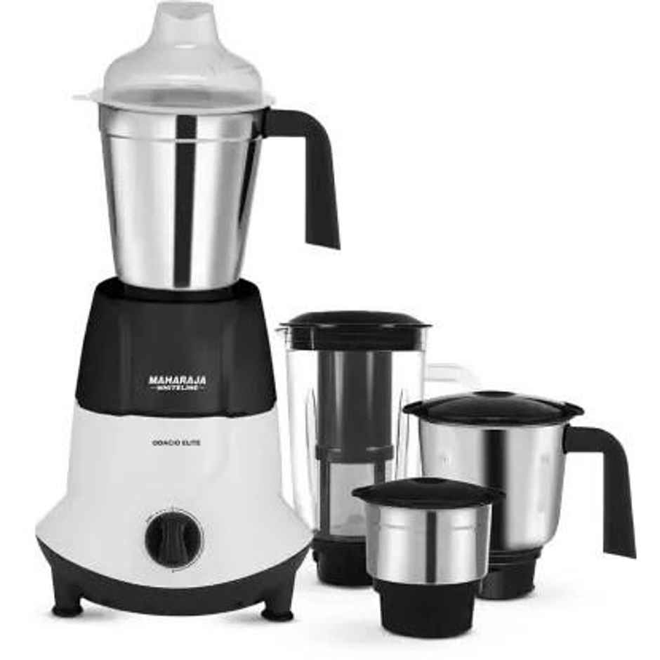 Maharaja Whiteline Odacio Elite 750W 4 Jar Mixer Grinder - Black & White