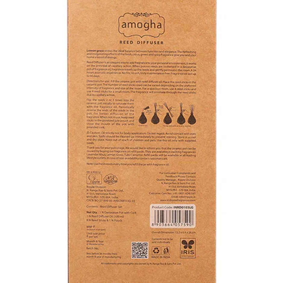 IRIS Amogha Lemon Grass Reed Diffuser Set