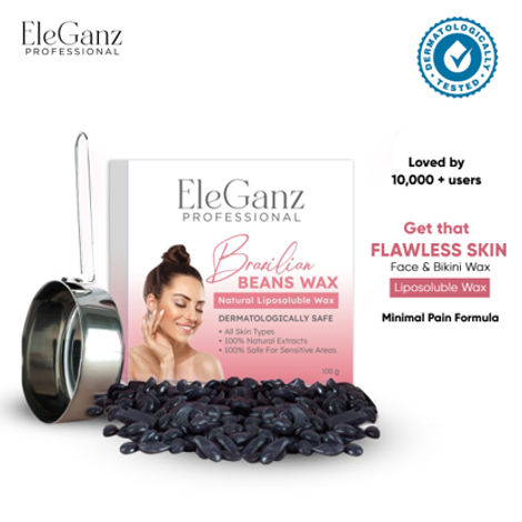 EleGanz Professional Brazilian Beans Hair Removal 100% Natural Liposoluble Wax