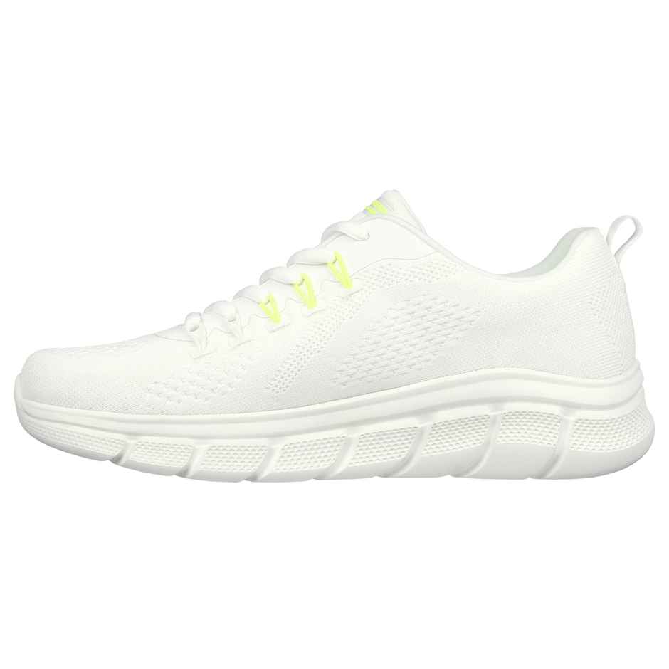 Skechers Mens Bobs B Flex Electric Cool Casual Shoe | Off White (UK 8)