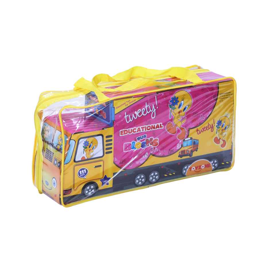Toyzone Tweety Educational Bus Blocks | 111Pcs