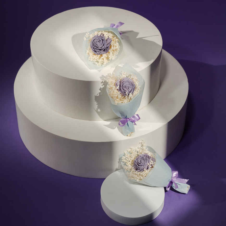 Lavender Rose Love Dried Flowers Bouquet | Ideal for Gifting | Poshh