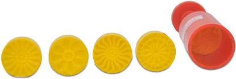 Ds Peda Maker Press Stamp, 5-In-1 Peda Shape Mould, Plastic Kitchen Accessory, 1.5 Inch - Yellow