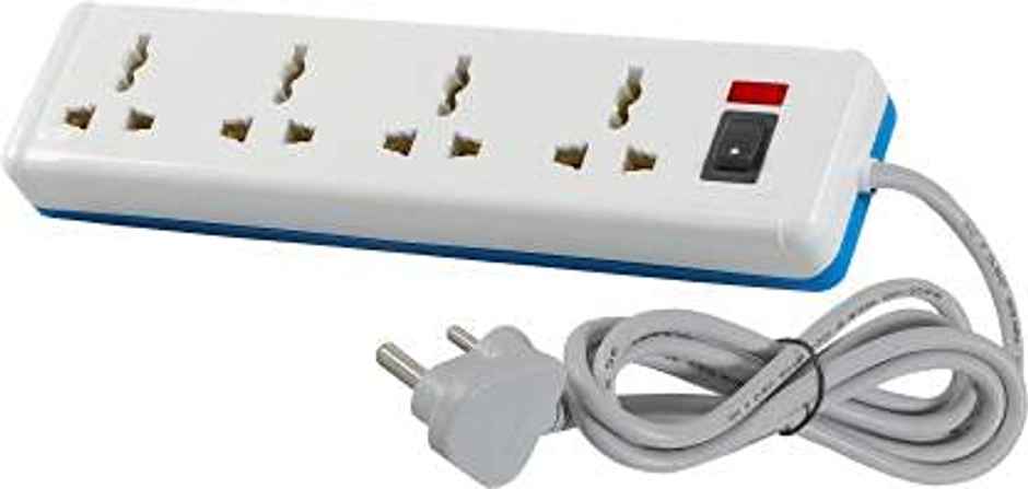 Havells Spikestar 4+1 Surge & Spike Guard With 2M Cable (6A/1440W), 240 Volts - White