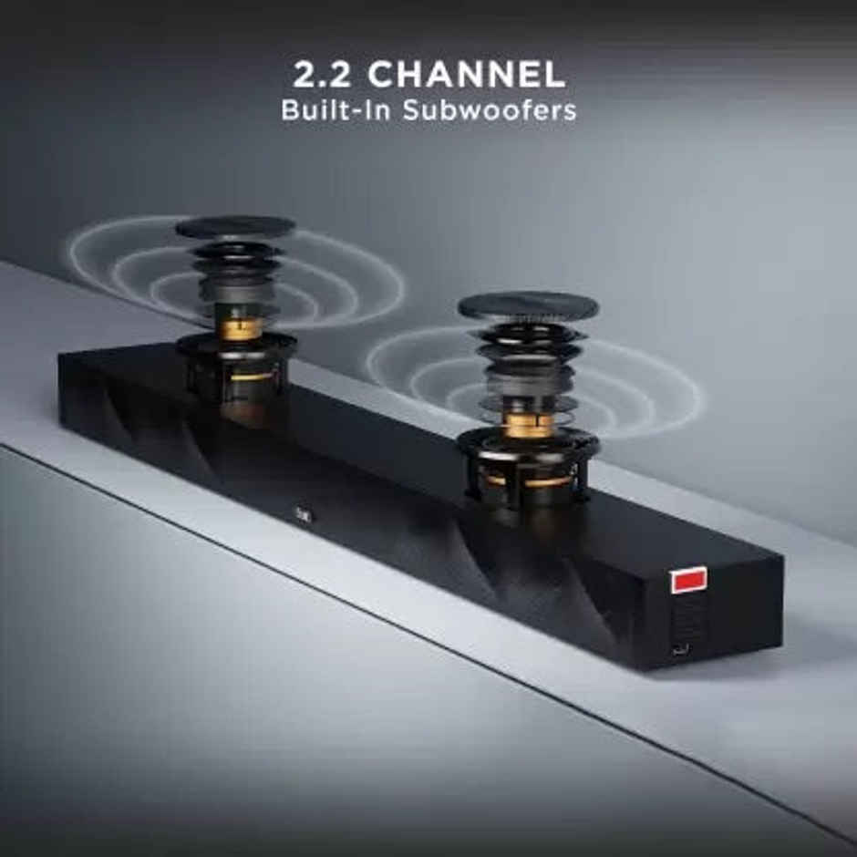 boAt Aavante Bar Octave BT Soundbar with 2.2Channel Audio,Built In Subwoofers,100W RMS(Pitch Black)