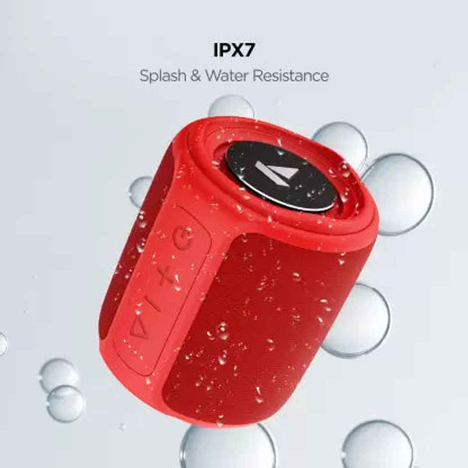boAt Stone 350 Bluetooth Speaker, with 10W RMS Stereo Sound, IPX7 Water Resistance - Red