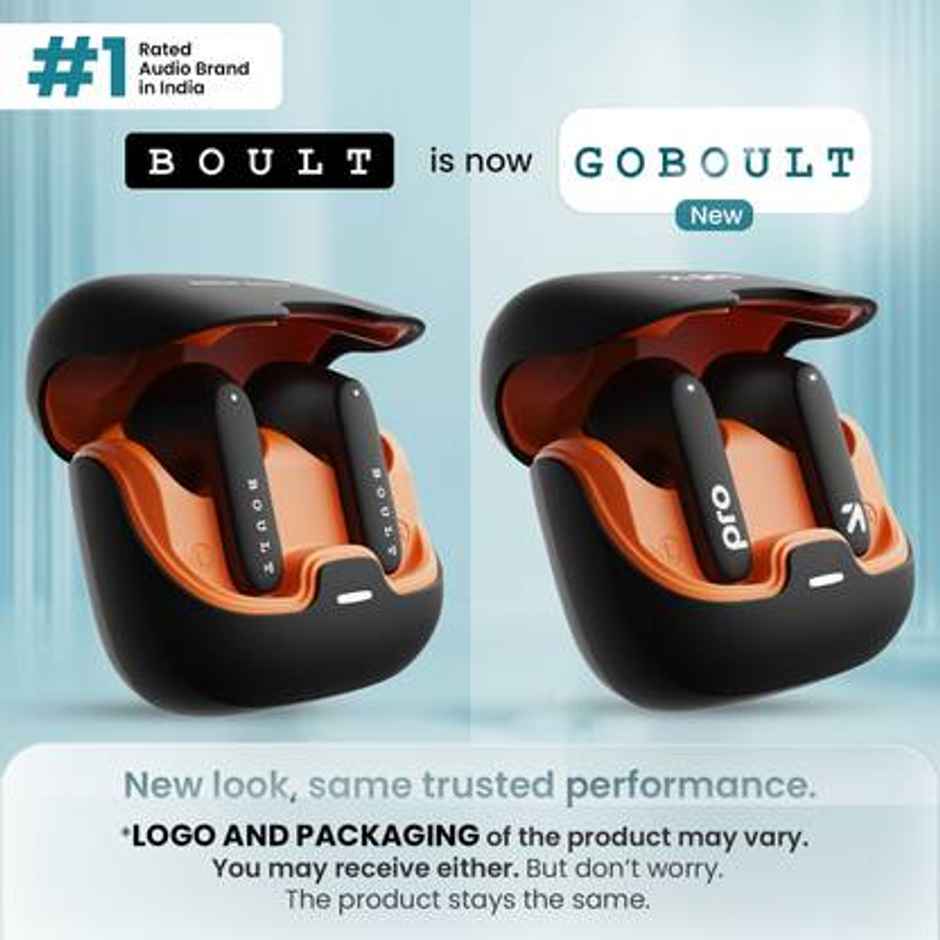 GOBOULT Z40 Pro TWS Earbuds with 100H Playtime,Quad Mic ENC,45ms Low Latency Gaming,Premium Rubber Grip Case,13mm Bass Drivers,Made in India TWS - Midnight, Black