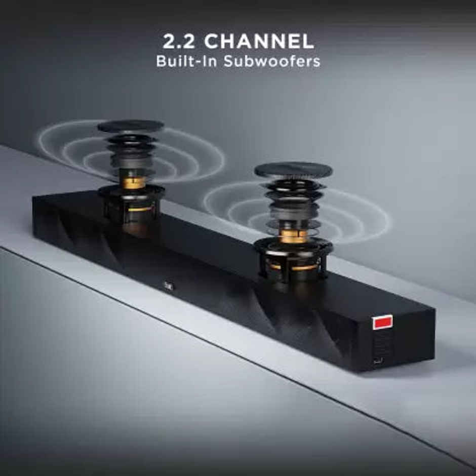 boAt Aavante Bar Octave BT Soundbar with 2.2Channel Audio,Built In Subwoofers,100W RMS(Pitch Black)