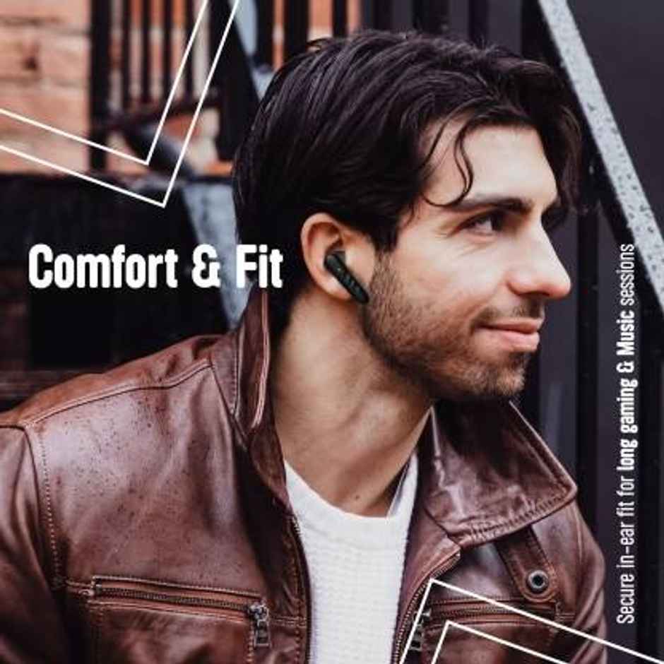 Aroma NB126 Berry Upto 60Hrs Playtime Dual Pairing Fast Charging Heavy Bass Earbuds (Black)