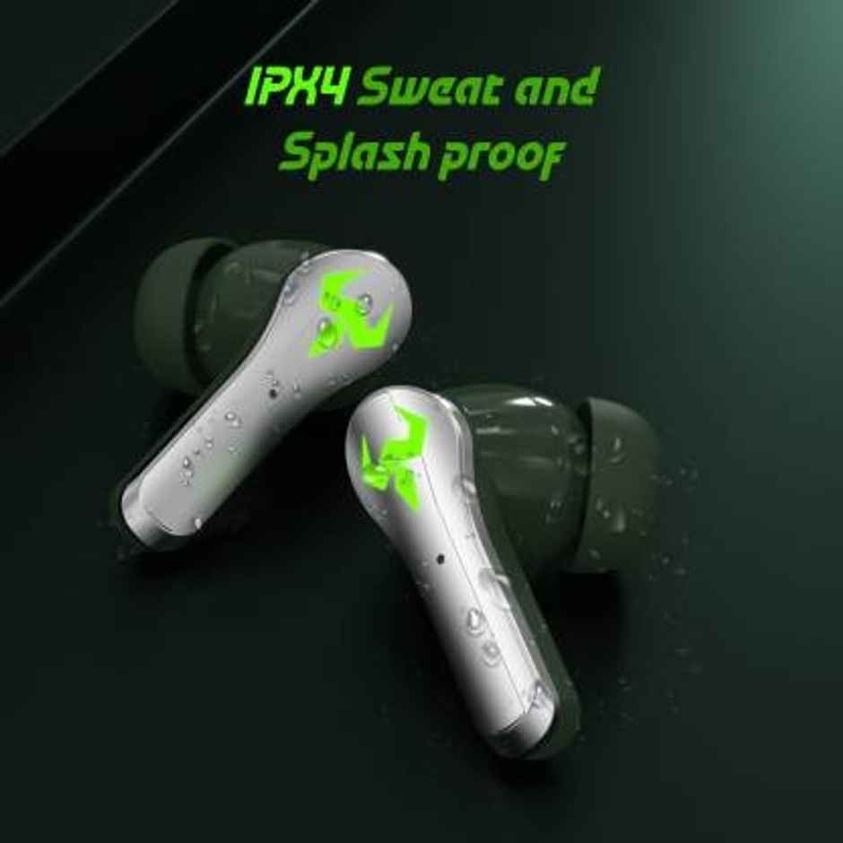 Aroma NB126 Aster Upto 50Hrs Playtime 45ms Latency Fast Charging RGB Gaming Earbuds (Green)