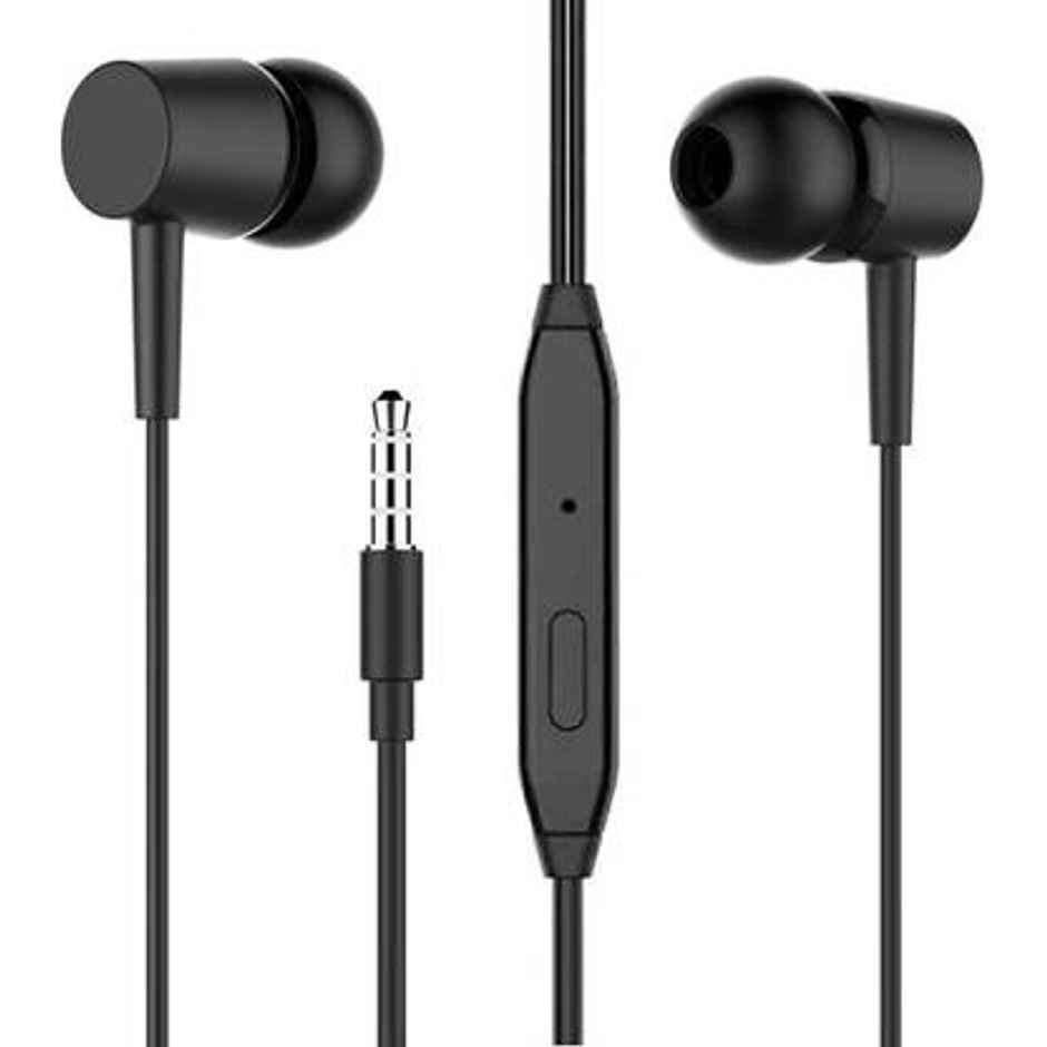 basics IND Wired earphone With Mic | Black
