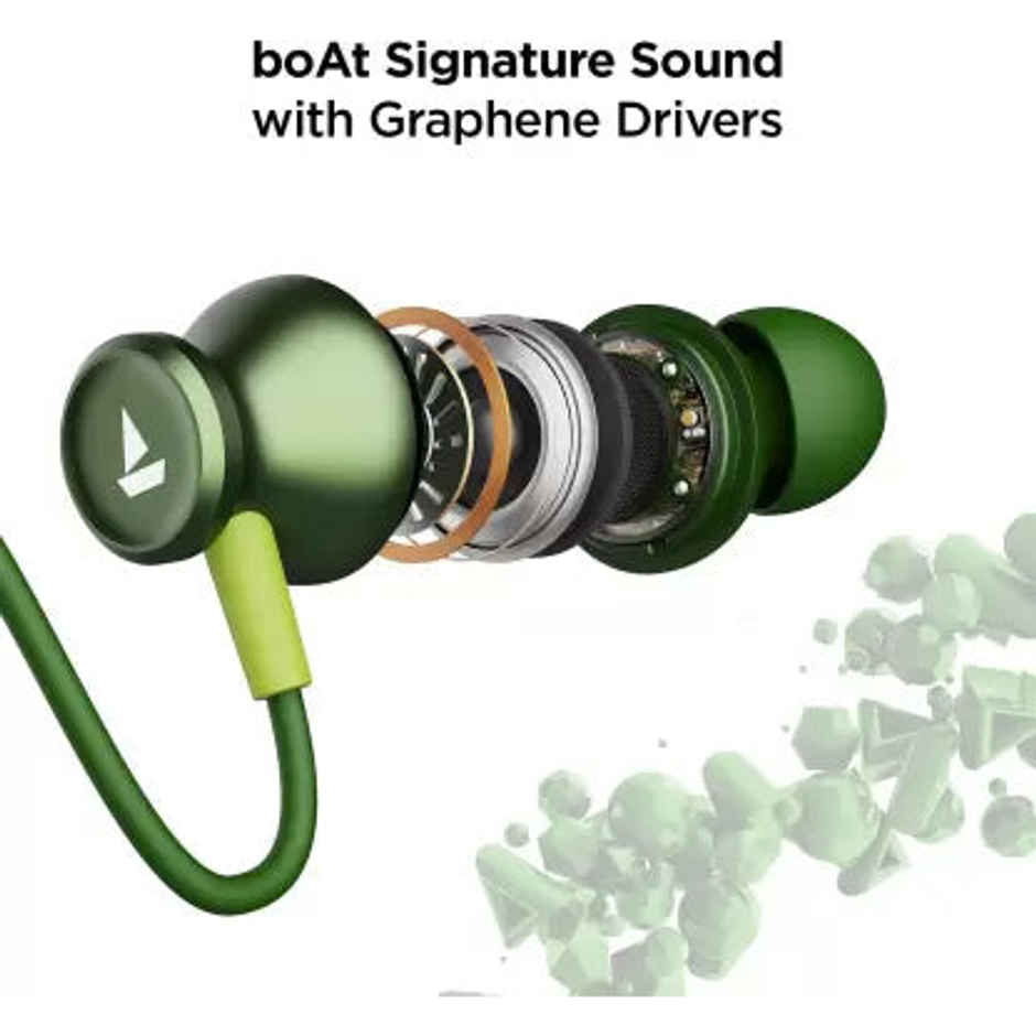 boAt Rockerz 255 Arc with ENx Technology and upto 30 Hours Playback (Fern Green)