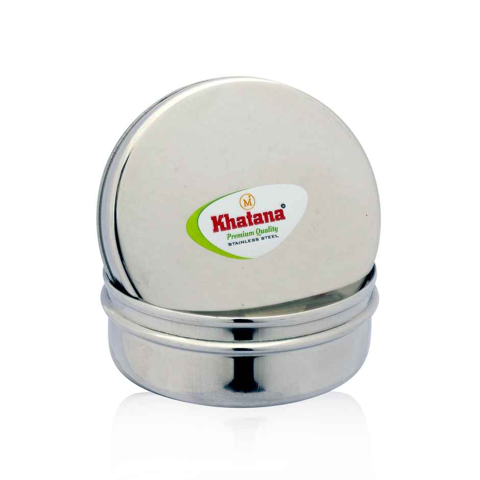 Khatana Stainless Steel Flat Dabbi 100 ml