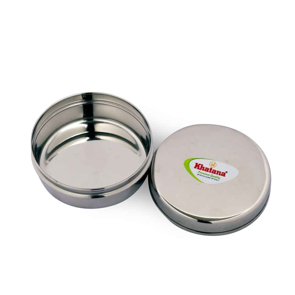 Khatana Stainless Steel Flat Dabbi 100 ml