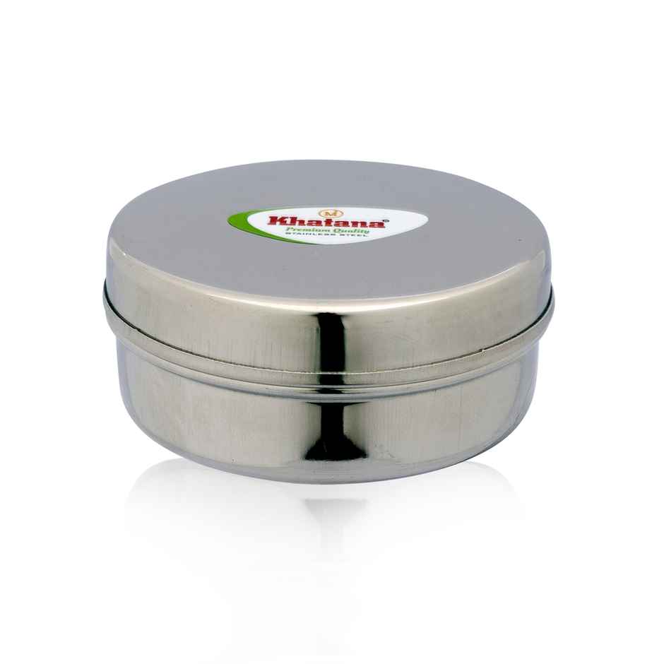 Khatana Stainless Steel Flat Dabbi 100 ml