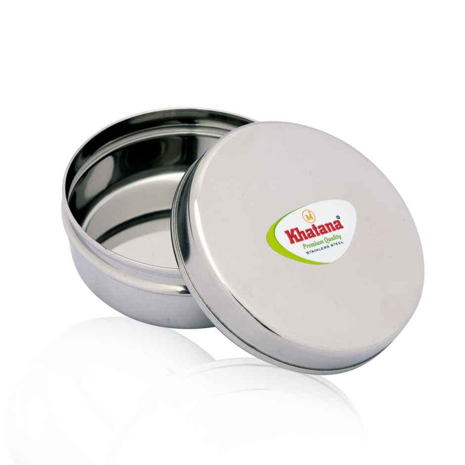 Khatana Stainless Steel Flat Dabbi 100 ml