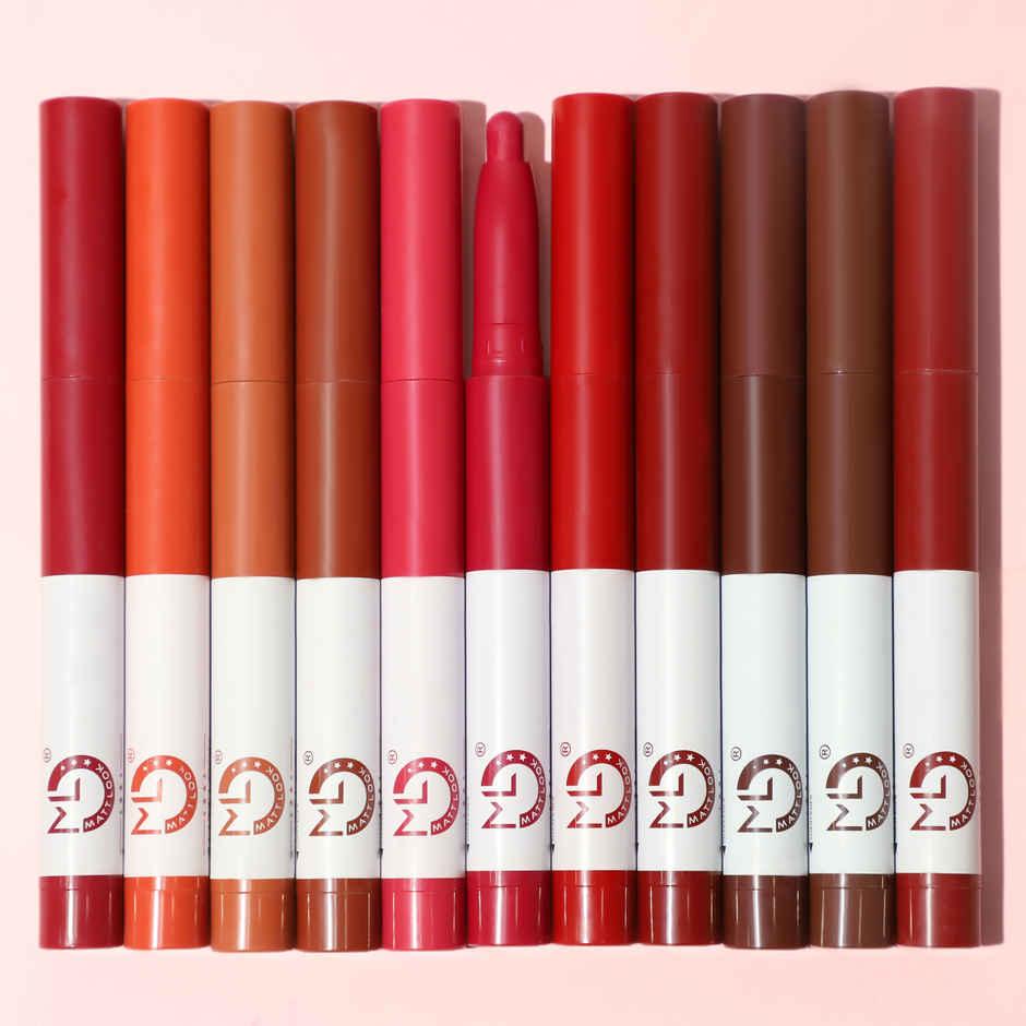 Matt look Power Last Lip Stain Crayon Lipstick Non Transfer Long Lasting Waterproof | Shade 06