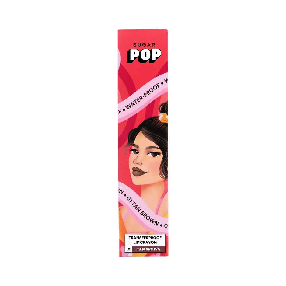 SUGAR POP Transferproof Lip Crayon - 01 Tan Brown
