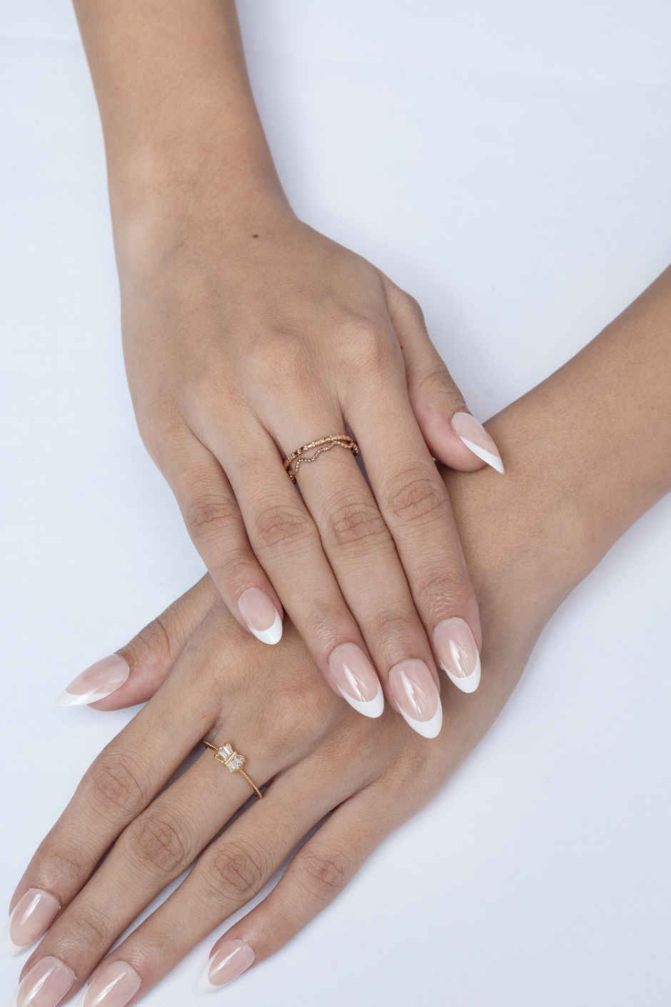 Pep Nails Buttercream Medium Almond French Tips Nude Reusable Press On Nails 30 Nail Tips
