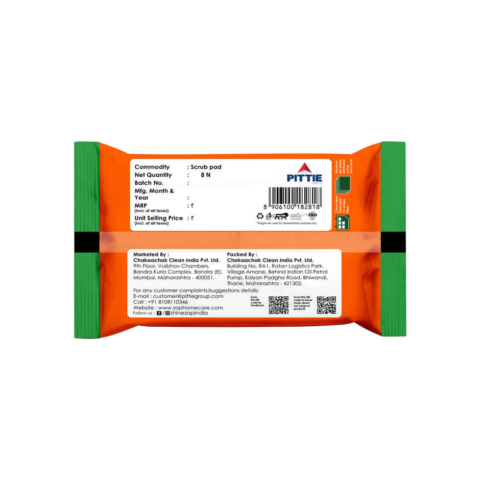 Shinezap Silver Scrub Pad - Pack of 8