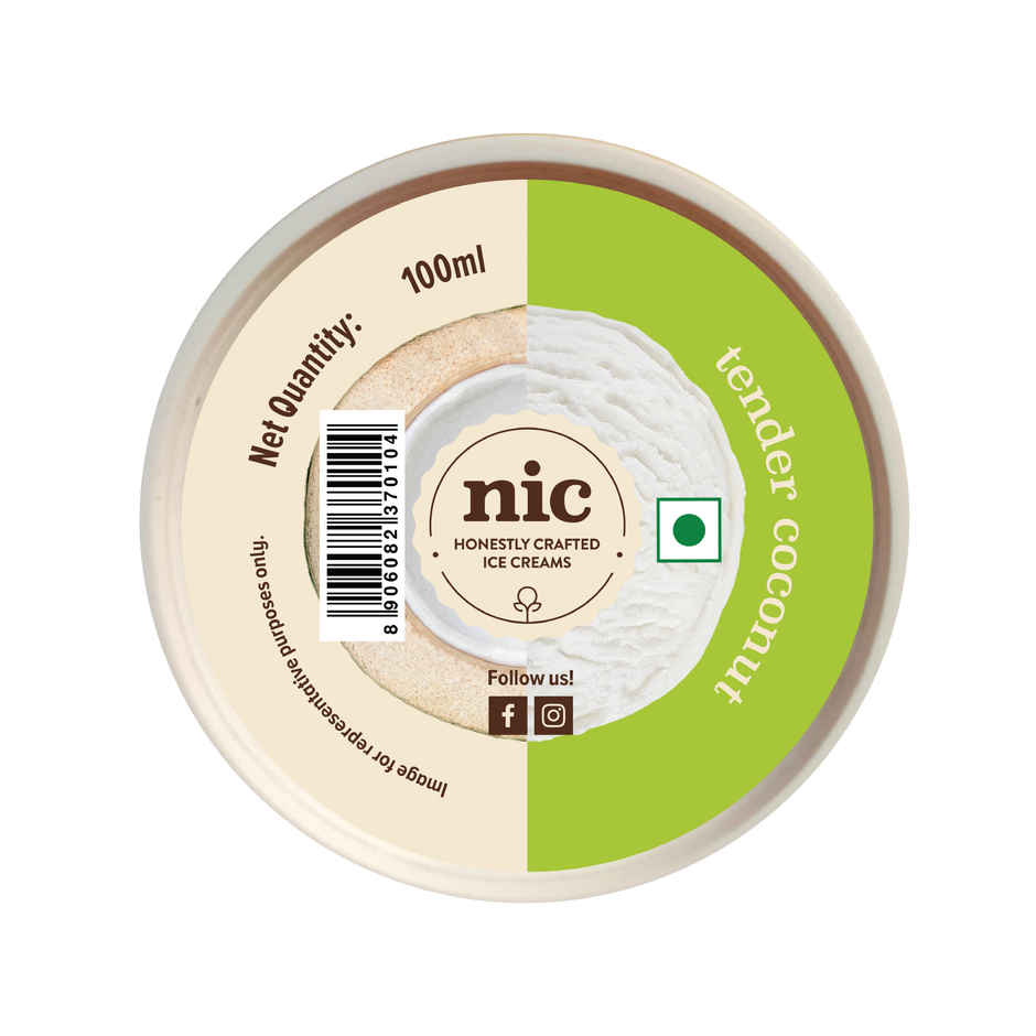 NIC Tender Coconut Ice Cream Tub | Preservative Free | No Artificial Flavors