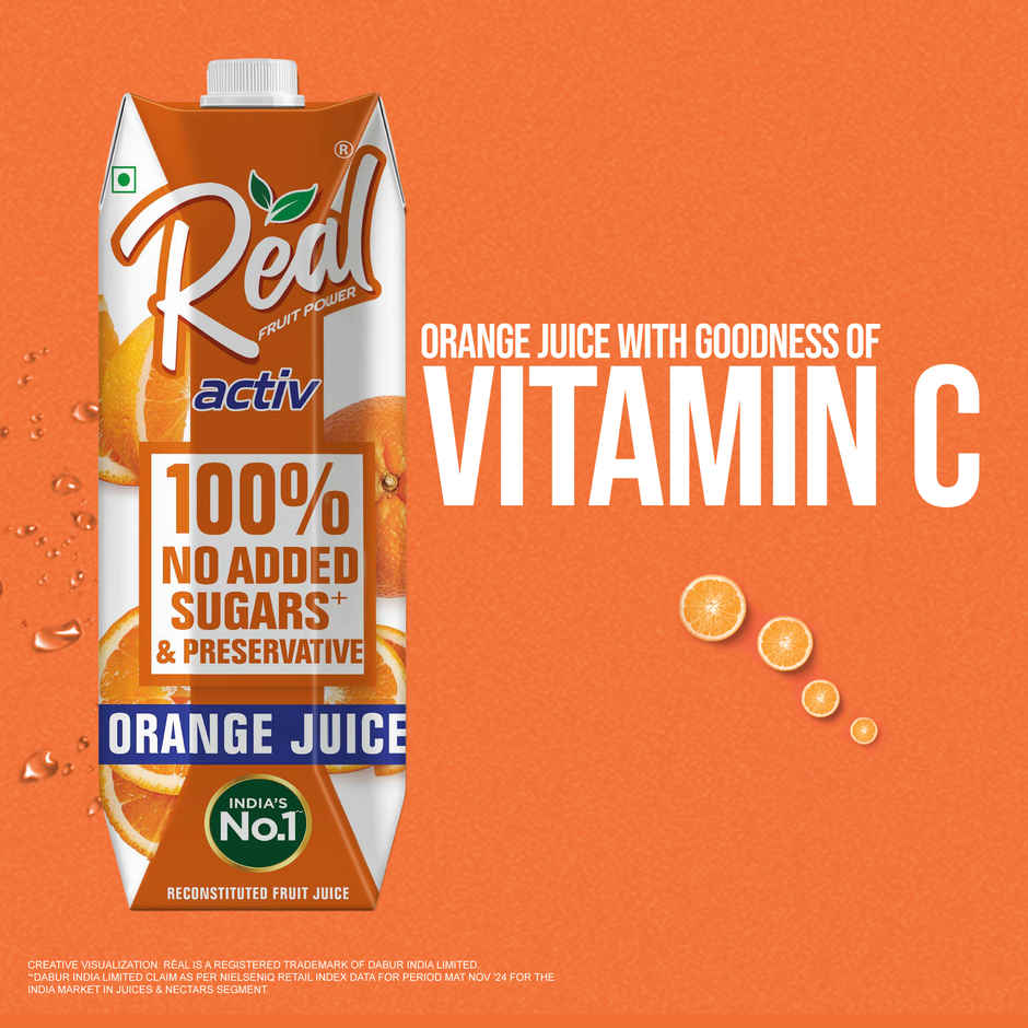Dabur Real Activ Orange Juice | Fresh & Fruity