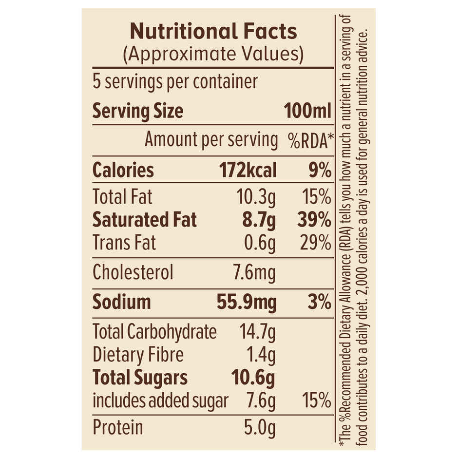 NIC Dry Fruit Overload Ice Cream Tub | Preservative Free | No Artificial Flavors