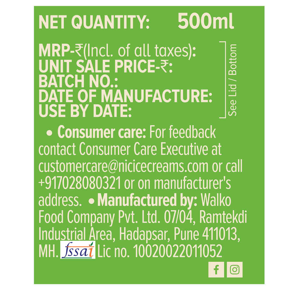 NIC Sitaphal Ice Cream Cup | Preservative Free | No Artificial Flavors