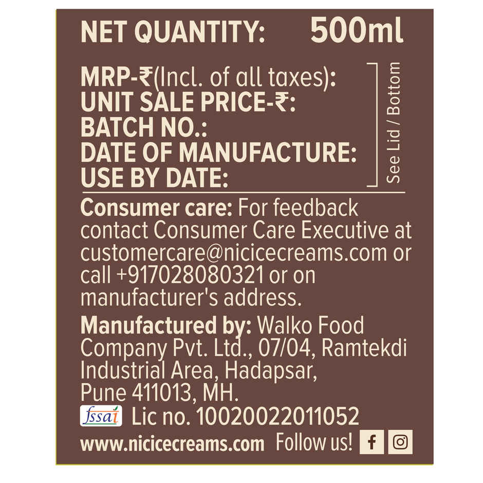 NIC Madagascar Ice Cream Tub | Preservative Free | No Artificial Flavors