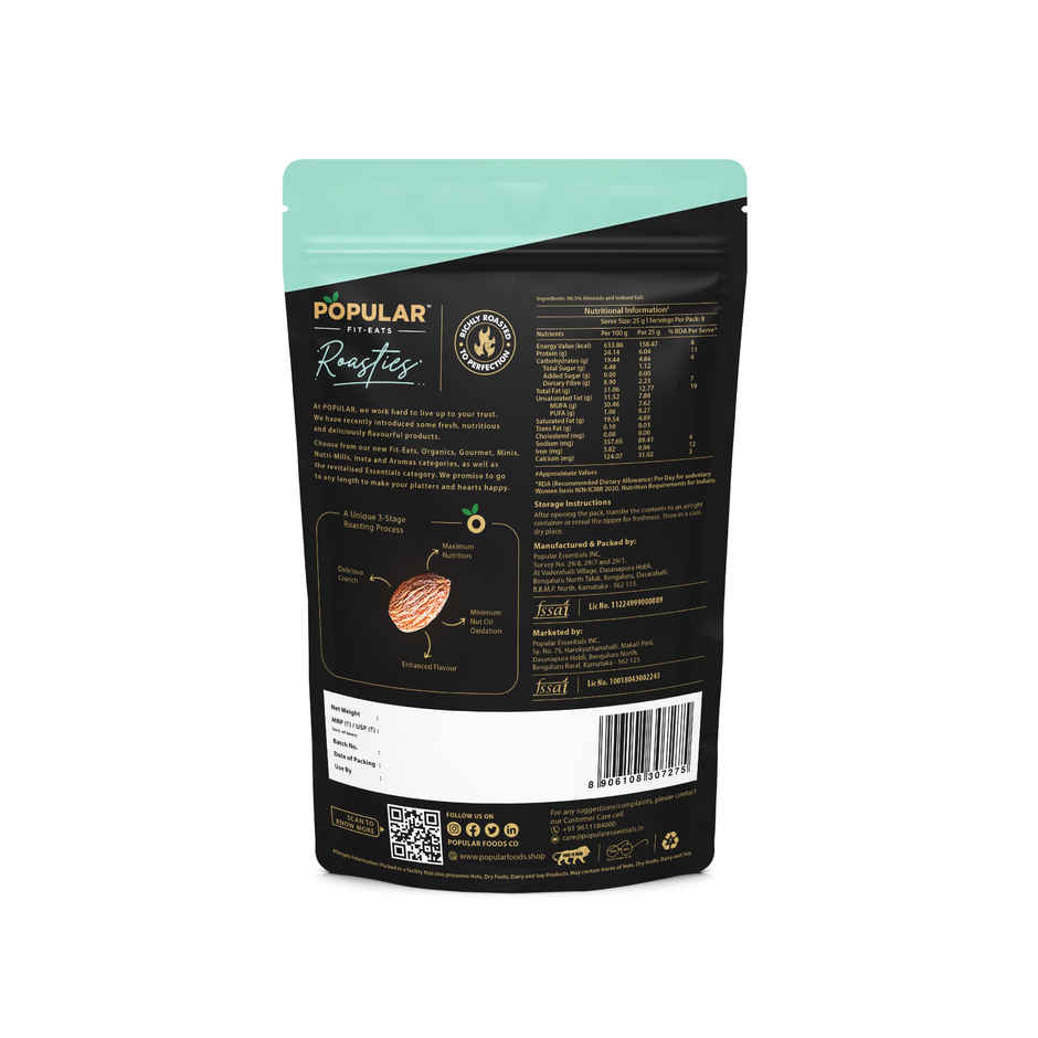 Popular Roasties Dry Roasted Almond | Classic Salted