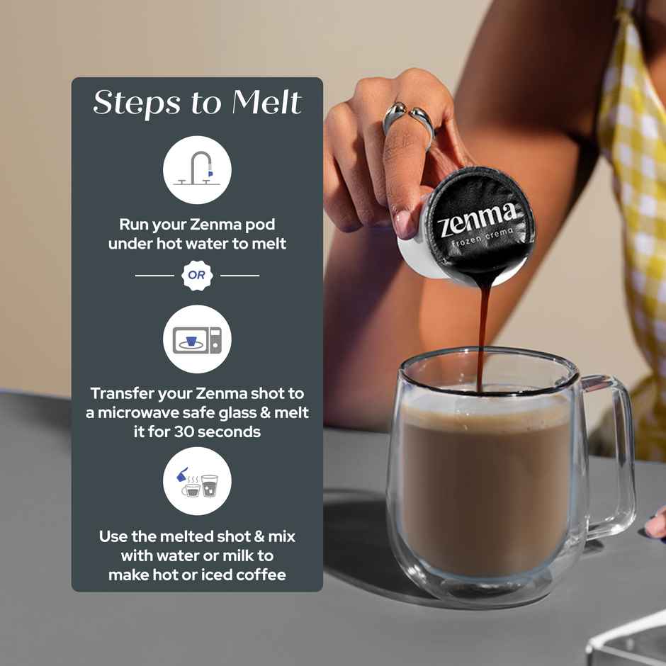 Zenma Frozen Espresso Shots - Dark Roast Coffee Pods
