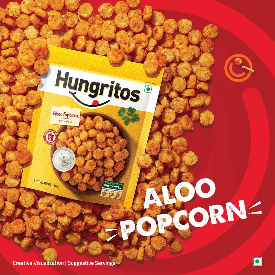 Hungritos Peri Peri Aloo Popcorn | Super Crunchy Snack