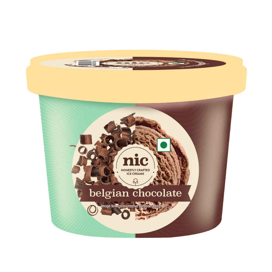 NIC Belgian Chocolate Ice Cream Cup Combo | Preservative Free | No Artificial Flavors