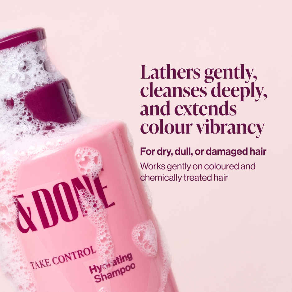 &Done Take Control Hydrating Shampoo (300ml) & Done Take Control Shielding Conditioner (200ml) Combo