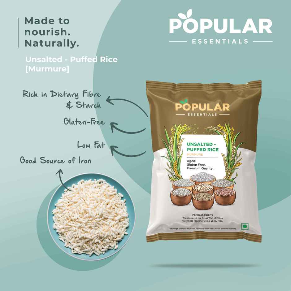 Popular Essentials Puffed Rice Plain