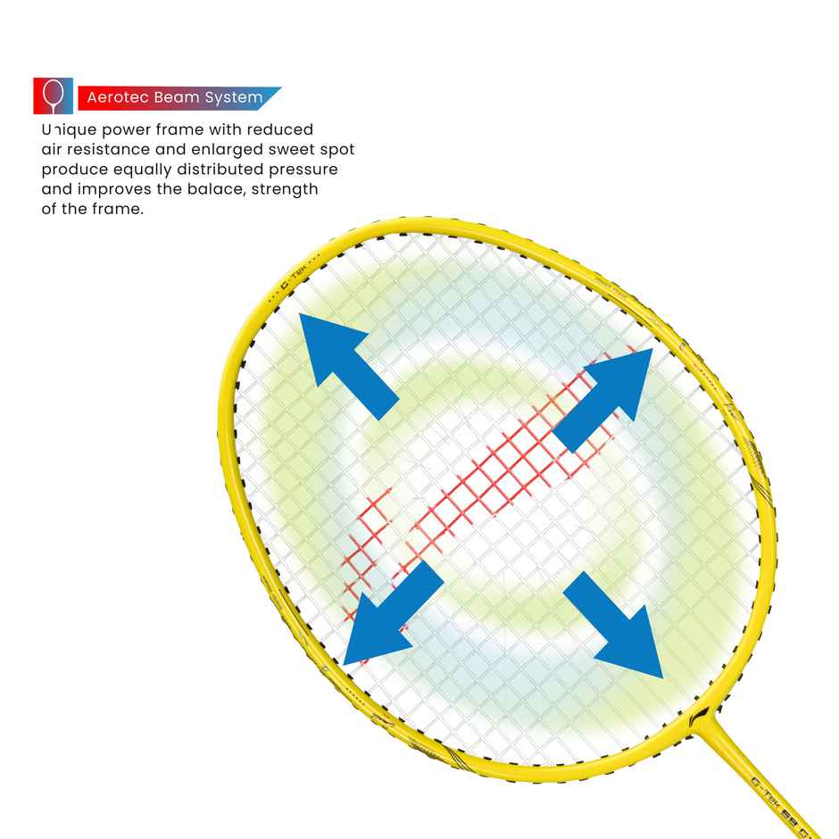 Li-Ning G-Tek Gx Graphite Strung Badminton Racquet With Free Racket Cover