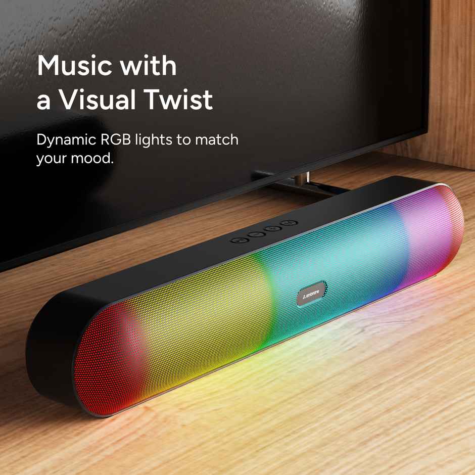 Ambrane 16W Portable Bluetooth Speaker with 12Hrs Playtime | RGB Light | Evoke Spectra